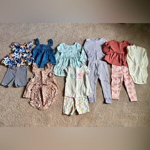 Toddler Girl 18 month Spring and Summer Lot Shorts Set, PJs, dress, etc
